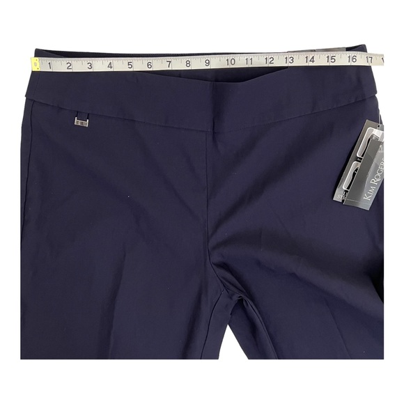 SOLD NWT Kim Rogers Women's Size 14 Average Luxe Stretch Slim Leg Navy Pull-on - Picture 5 of 7
